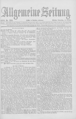 Allgemeine Zeitung Donnerstag 18. Oktober 1888