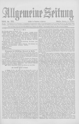 Allgemeine Zeitung Sonntag 21. Oktober 1888