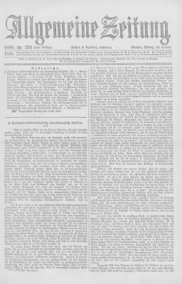 Allgemeine Zeitung Montag 22. Oktober 1888