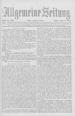 Allgemeine Zeitung Dienstag 30. Oktober 1888