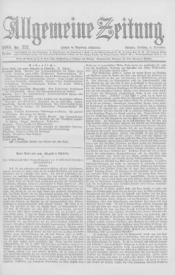 Allgemeine Zeitung Dienstag 4. Dezember 1888