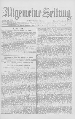 Allgemeine Zeitung Donnerstag 6. Dezember 1888