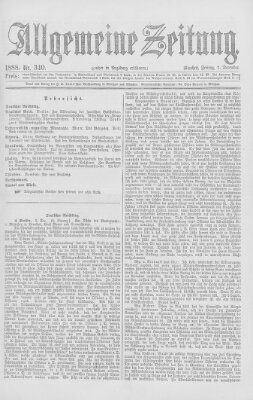 Allgemeine Zeitung Freitag 7. Dezember 1888