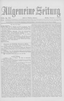 Allgemeine Zeitung Samstag 8. Dezember 1888