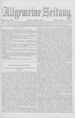 Allgemeine Zeitung Dienstag 11. Dezember 1888