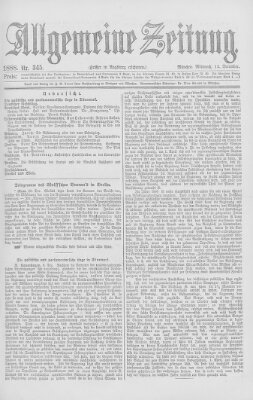 Allgemeine Zeitung Mittwoch 12. Dezember 1888