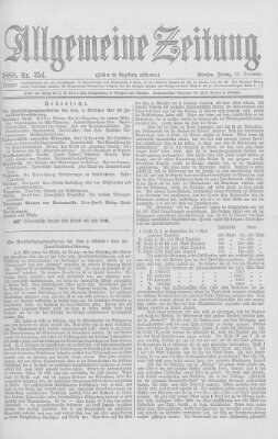 Allgemeine Zeitung Freitag 21. Dezember 1888