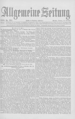 Allgemeine Zeitung Sonntag 23. Dezember 1888