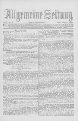 Allgemeine Zeitung Dienstag 8. Januar 1889