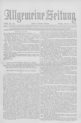 Allgemeine Zeitung Sonntag 10. Februar 1889