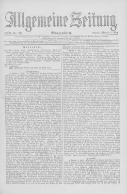 Allgemeine Zeitung Mittwoch 6. März 1889