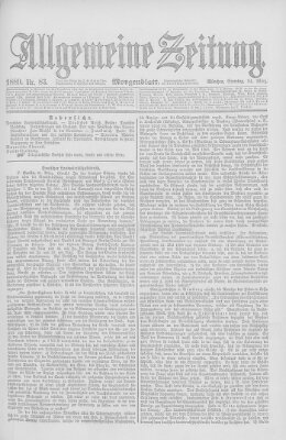 Allgemeine Zeitung Sonntag 24. März 1889