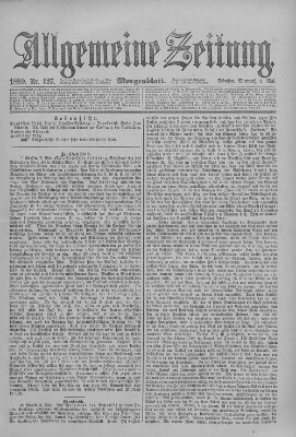 Allgemeine Zeitung Mittwoch 8. Mai 1889