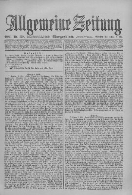 Allgemeine Zeitung Donnerstag 9. Mai 1889