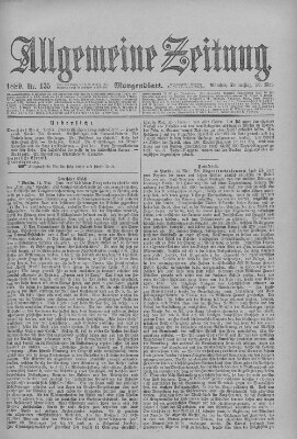 Allgemeine Zeitung Donnerstag 16. Mai 1889