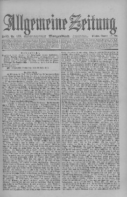 Allgemeine Zeitung Sonntag 19. Mai 1889