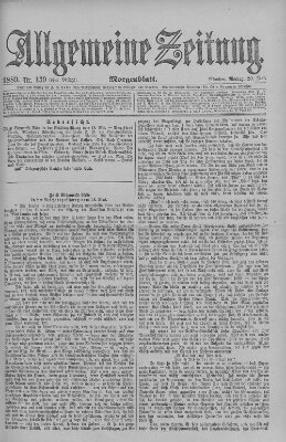 Allgemeine Zeitung Montag 20. Mai 1889