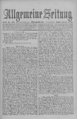 Allgemeine Zeitung Samstag 25. Mai 1889