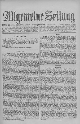 Allgemeine Zeitung Dienstag 28. Mai 1889