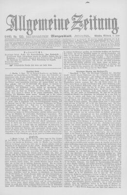 Allgemeine Zeitung Mittwoch 5. Juni 1889