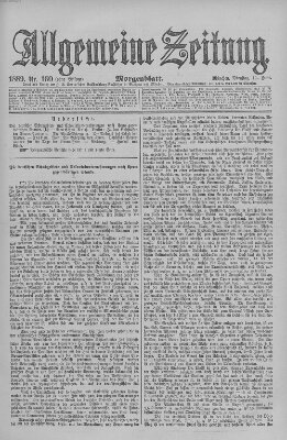 Allgemeine Zeitung Dienstag 11. Juni 1889