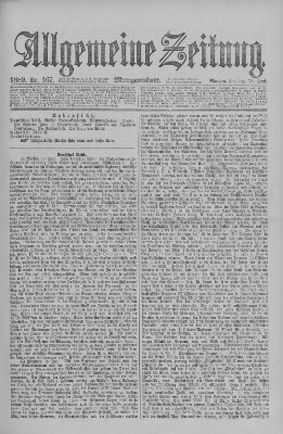 Allgemeine Zeitung Dienstag 18. Juni 1889