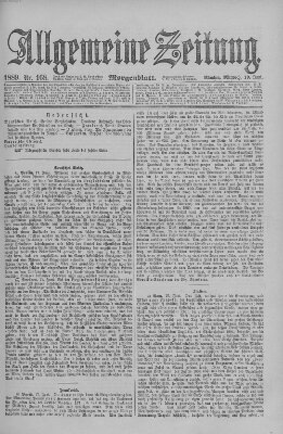 Allgemeine Zeitung Mittwoch 19. Juni 1889