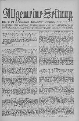 Allgemeine Zeitung Sonntag 23. Juni 1889