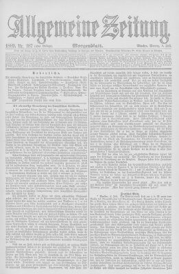 Allgemeine Zeitung Montag 8. Juli 1889