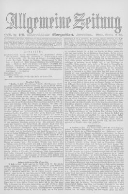 Allgemeine Zeitung Mittwoch 10. Juli 1889