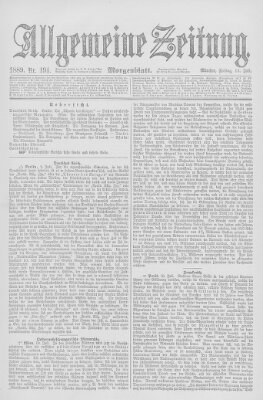 Allgemeine Zeitung Freitag 12. Juli 1889