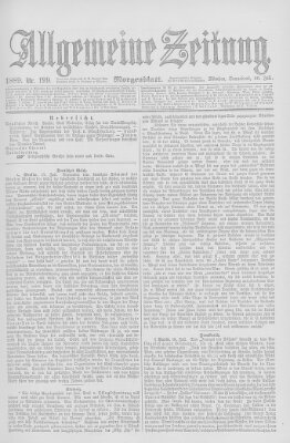 Allgemeine Zeitung Samstag 20. Juli 1889