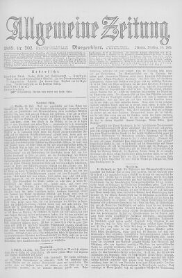 Allgemeine Zeitung Dienstag 23. Juli 1889