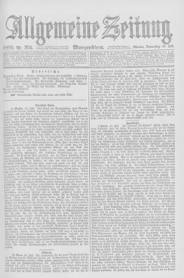 Allgemeine Zeitung Donnerstag 25. Juli 1889