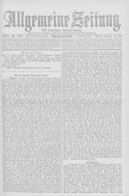 Allgemeine Zeitung Sonntag 28. Juli 1889