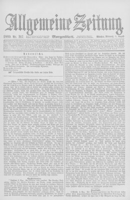 Allgemeine Zeitung Mittwoch 7. August 1889