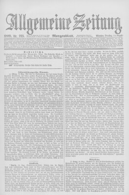 Allgemeine Zeitung Dienstag 13. August 1889