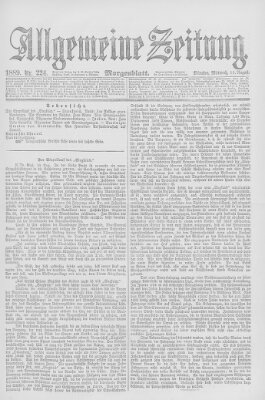 Allgemeine Zeitung Mittwoch 14. August 1889