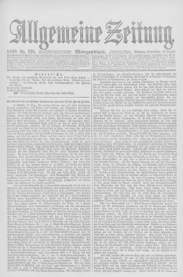 Allgemeine Zeitung Donnerstag 15. August 1889