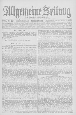 Allgemeine Zeitung Sonntag 18. August 1889