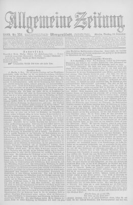 Allgemeine Zeitung Dienstag 10. September 1889