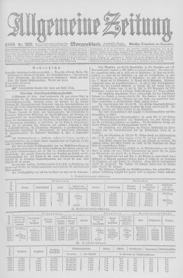 Allgemeine Zeitung Samstag 28. September 1889