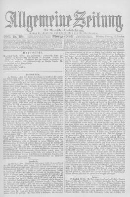 Allgemeine Zeitung Sonntag 13. Oktober 1889