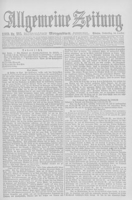 Allgemeine Zeitung Donnerstag 24. Oktober 1889