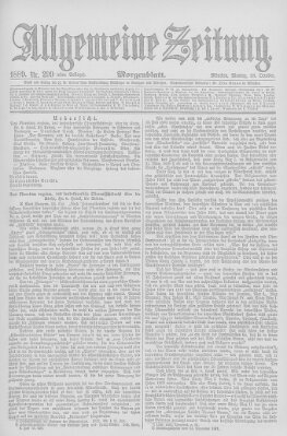 Allgemeine Zeitung Montag 28. Oktober 1889