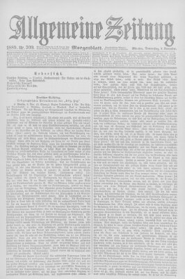 Allgemeine Zeitung Donnerstag 7. November 1889