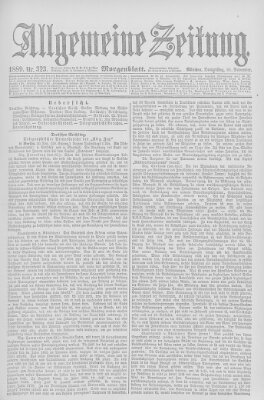 Allgemeine Zeitung Donnerstag 21. November 1889