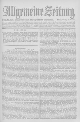 Allgemeine Zeitung Dienstag 26. November 1889