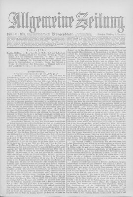 Allgemeine Zeitung Dienstag 3. Dezember 1889