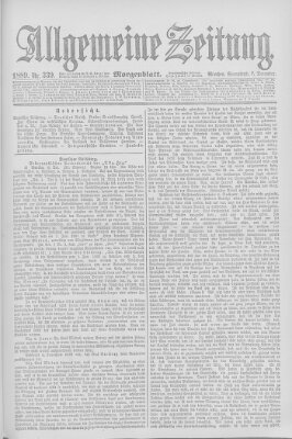 Allgemeine Zeitung Samstag 7. Dezember 1889